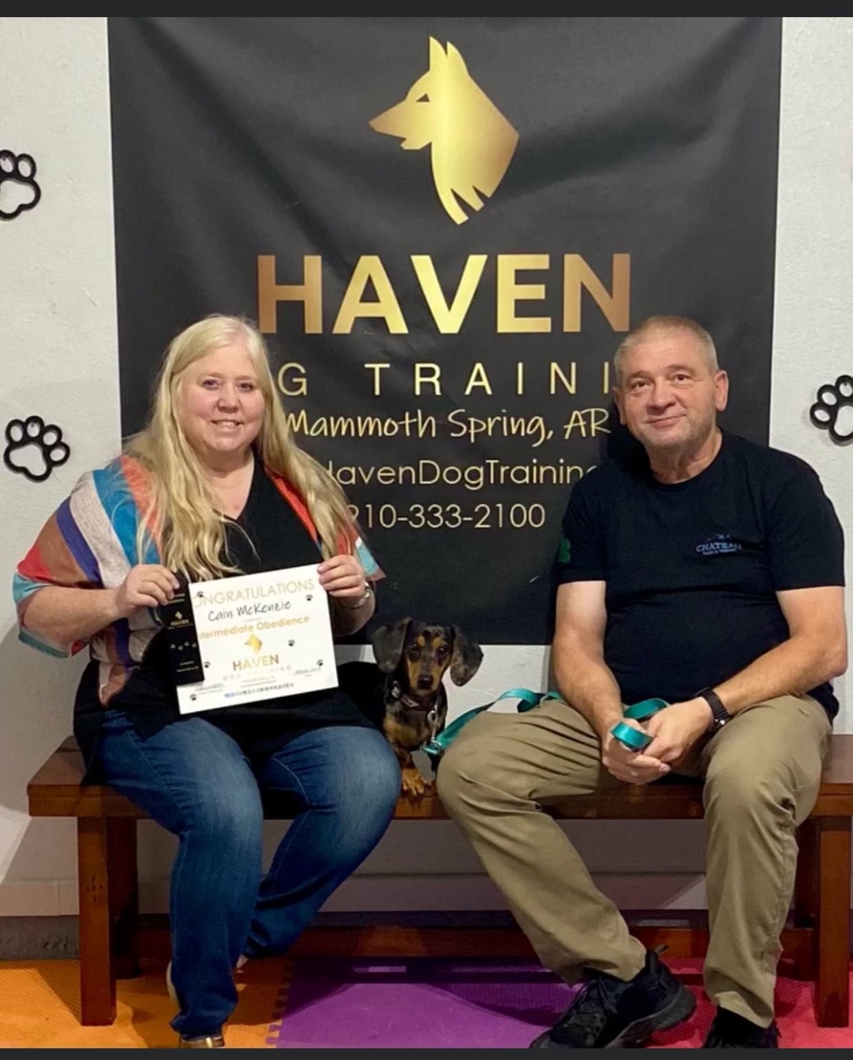 Cain McKenzie — Intermediate Obedience graduate with owners at Haven banner
