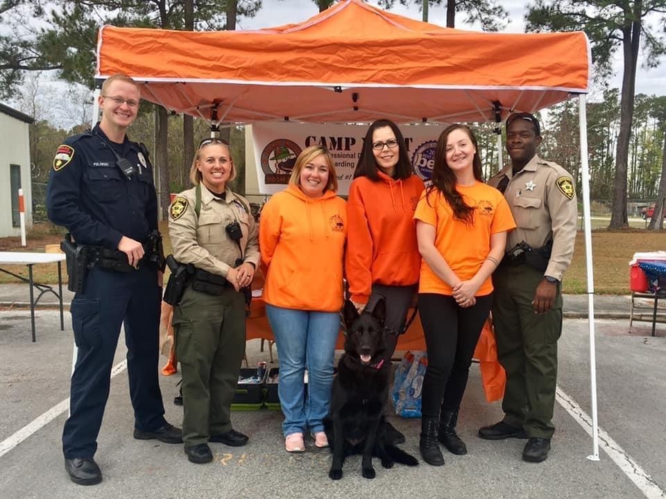 Community event with law enforcement and dogs